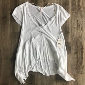 Free People Uneven Hem Tee Top